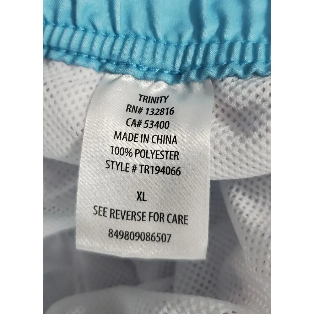 Trinity Collective‎ Mens Bathing Suit X-Large Lt Blue Donuts With Sprinkles